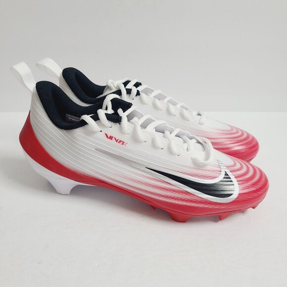 NEW Nike Vapor Speed 3 Football Cleats FB3303-102 Size 7.5 White Red - Picture 3 of 7